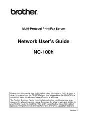 Brother International IntelliFax-1920CN Network Users Manual - English
