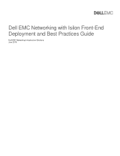Dell S4048-ON EMC Networking with Isilon Front-End Deployment and Best Practices Guide