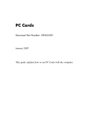HP Nx7300 PC Cards - Windows Vista