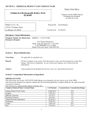 Makita BL4080F Safety Data Sheet