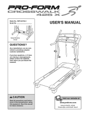 ProForm Crosswalk 425x Treadmill Manual