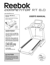 Reebok Competitor Rt 8.0 Treadmill English Manual