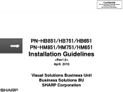 Sharp PN-HB851 PN-HB Series | PN-HM Series Installation Guide