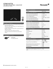 Thermador CEM305TB Product Spec Sheet