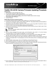 Vaddio Vaddio PowerVIEW HD-22 PowerVIEW HD-22/HD-30 Camera Firmware Update Instructions