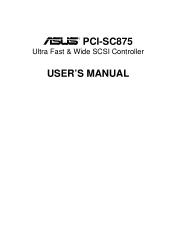 Asus PCI-SC875 User Manual