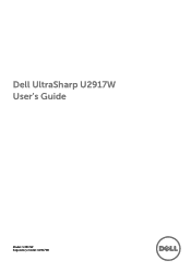 Dell U2917W UltraSharp Monitor Users Guide