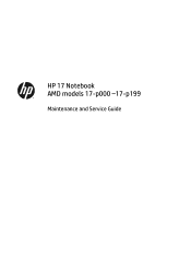 HP 17-p000 17-p199 - Maintenance and Service Guide