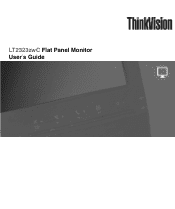 Lenovo ThinkVision LT2323z Wide ThinkVision LT2323z Wide monitor - User Guide (English)