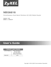 ZyXEL NBG6616 User Guide