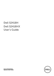 Dell S2418H S2418H/S2418HX Users Guide