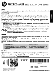 HP Photosmart 6520 Reference Guide