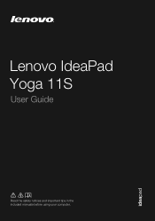 Lenovo Yoga 11s Laptop User Guide - IdeaPad Yoga 11s