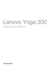 Lenovo Yoga 300-11IBY Laptop Lenovo Regulatory Notice (European) - Yoga 300-11IBY