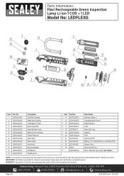 Sealey LEDFLEXG Parts Diagram