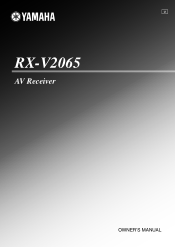 Yamaha RX-V2065BL Owners Manual