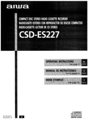 AIWA CSD-ES227 Operating Instructions