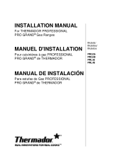 Thermador PRG486JDG Installation Manual