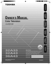 Toshiba 32A33 Owners Manual