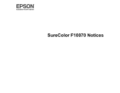 Epson SureColor F10070 Notices