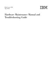 IBM JS20 Hardware Maintenance Manual