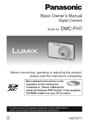 Panasonic DMC-FH7K Basic Manual