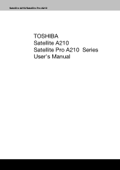 Toshiba Satellite A210 PSAELC-AY308C Users Manual Canada; English