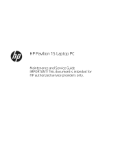 HP Pavilion 15-ck000 Maintenance and Service Guide