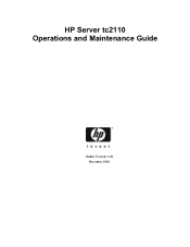 HP Tc2110 hp server tc2110 operation and maintenance guide (online version 1.1 - English)