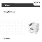 Oki C9800hdn Guide:  Handy Reference C9800 Series (American English)