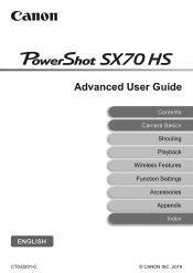Canon PowerShot SX70 HS Advanced User Guide