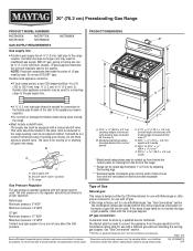 Maytag MGT8720DS Dimension Guide