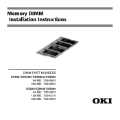 Oki C5200n Memory DIMM Installation Instructions