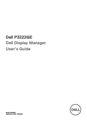 Dell P3222QE Display Manager Users Guide