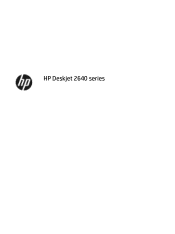 HP Deskjet Ink Advantage 2640 User Guide