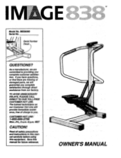 Image Fitness 838 English Manual