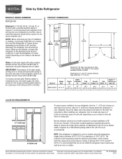 Maytag MSF22D4XAM Dimension Guide