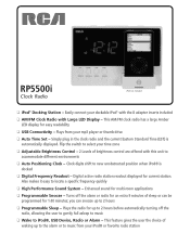 RCA RP5500i Spec Sheet - RP5500i