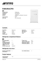 Smeg FAB10ULCR3 Product sheet