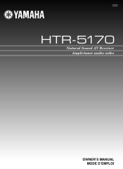 Yamaha HTR-5170 Owner's Manual