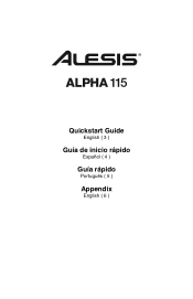 Alesis Alpha 115 Quick Start Guide