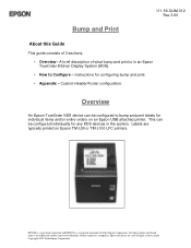 Epson TrueOrder KDS Epson TrueOrder KDS Bump and Print - Quick User Manual