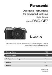 Panasonic DMC-GF7 Advanced Owners Manual