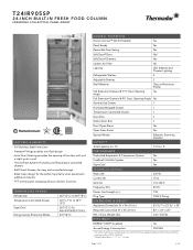 Thermador T24IR905SP Product Spec Sheet