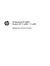 HP 17-y000 17-y099 - Maintenance and Service Guide