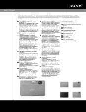 Sony DSC-T700/P Marketing Specifications (Pink Model)