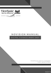 ViewSonic SW-095 NoviSign ViewSonic English Manual