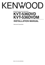 Kenwood KVT-536DVDM User Manual