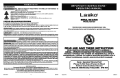 Lasko B20725 User Manual
