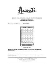 Avanti WCR5404DZD Instruction Manual